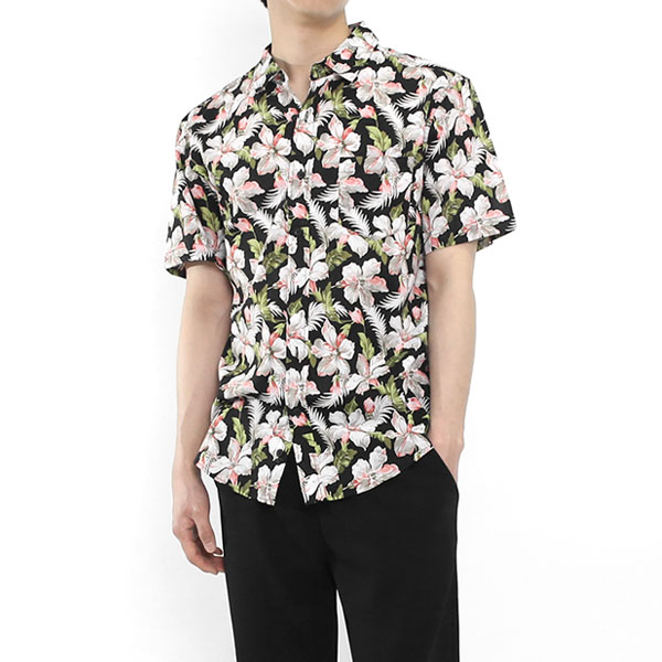 빌리버스 남성 일반핏 반팔 셔츠 패턴 여름 꽃 남방 BBI034