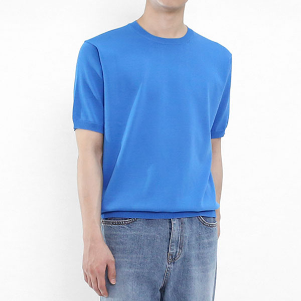 빌리버스 남성 반팔 니트 여름 라운드 12색 티셔츠 BRE019