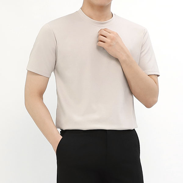 빌리버스 남자 세미 머슬핏 반팔티 BAX147 라운드 무지 기본 티셔츠