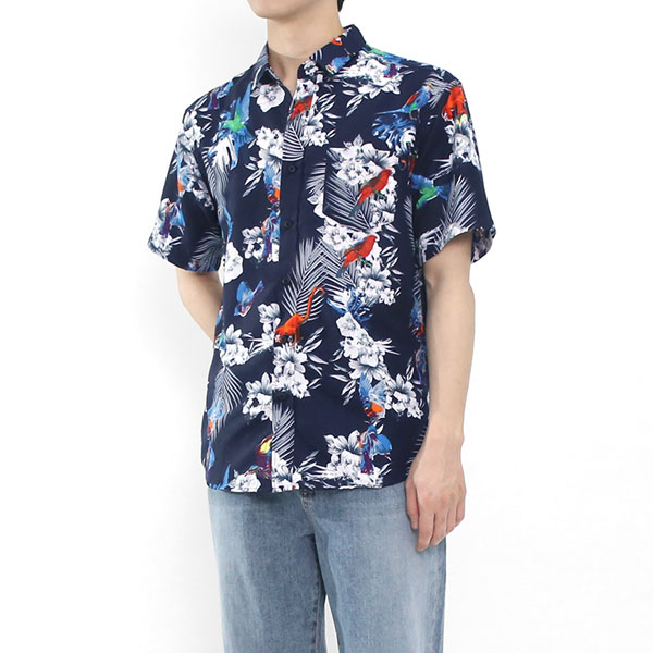 빌리버스 남자 반팔 셔츠 BBI050 시원한 패턴 여름 일반핏 남방