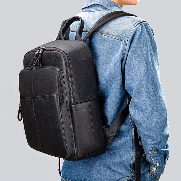 빌리버스 남자 백팩 BJI454 가죽 노트북 13.3 수납가능 직장인 가방