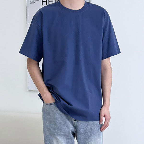 빌리버스 남성 반팔 티셔츠 면티 코튼 반소매 오버핏 BDT394
